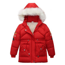 Load image into Gallery viewer, Children Coat Baby Girls winter Coats long sleeve coat girl's warm Baby jacket Winter Outerwear cartoon fleece