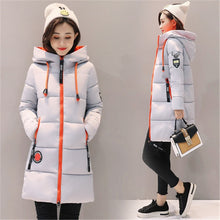 Load image into Gallery viewer, Parka Women 2019 Winter Jacket Women Coat Hooded Outwear Female Parka Thick Cotton Padded Lining Winter Female Basic Coats Z30