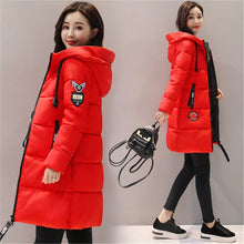 Load image into Gallery viewer, Parka Women 2019 Winter Jacket Women Coat Hooded Outwear Female Parka Thick Cotton Padded Lining Winter Female Basic Coats Z30