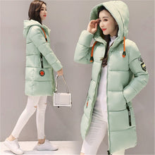 Load image into Gallery viewer, Parka Women 2019 Winter Jacket Women Coat Hooded Outwear Female Parka Thick Cotton Padded Lining Winter Female Basic Coats Z30
