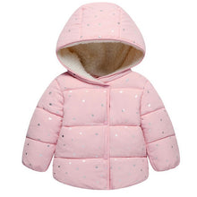 Load image into Gallery viewer, Baby autumn and winter new warm clothing children's jacket thickening plus velvet padded jacket boy hooded jacket boy warm jacke