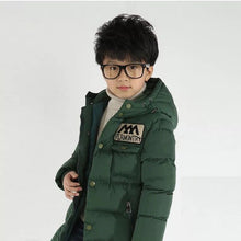 Load image into Gallery viewer, Baby autumn and winter new warm clothing children's jacket thickening plus velvet padded jacket boy hooded jacket boy warm jacke
