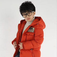 Load image into Gallery viewer, Baby autumn and winter new warm clothing children's jacket thickening plus velvet padded jacket boy hooded jacket boy warm jacke