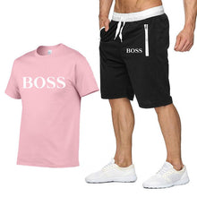 Load image into Gallery viewer, Quality Men's Sets T Shirts+shorts men Brand clothing Two piece suit tracksuit Fashion Casual Tshirts Gyms Workout Fitness Sets