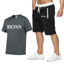 Load image into Gallery viewer, Quality Men's Sets T Shirts+shorts men Brand clothing Two piece suit tracksuit Fashion Casual Tshirts Gyms Workout Fitness Sets