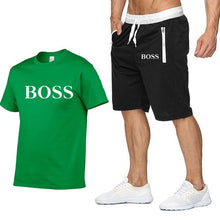 Load image into Gallery viewer, Quality Men's Sets T Shirts+shorts men Brand clothing Two piece suit tracksuit Fashion Casual Tshirts Gyms Workout Fitness Sets