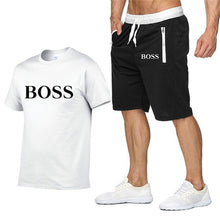 Load image into Gallery viewer, Quality Men's Sets T Shirts+shorts men Brand clothing Two piece suit tracksuit Fashion Casual Tshirts Gyms Workout Fitness Sets