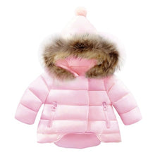 Load image into Gallery viewer, Children Coat Baby Girls winter Coats long sleeve coat girl's warm Baby jacket Winter Outerwear cartoon fleece