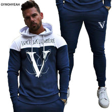 Load image into Gallery viewer, GYMOHYEAH NEW sporting suits mens fashion tracksuit men trainingspak survetement Men's Sportwear Suit Hoodies Tracksuit Set Male