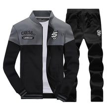 Load image into Gallery viewer, Riinr New Casual Tracksuit Men Autumn Zipper Jackets+Pants 2 Pieces Sets Male Slim Fit Sportswear Brand Fashion Men's Solid Set