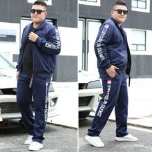 Load image into Gallery viewer, Tracksuit Set Men Clothes 2019 Fashion Fat Plus Size 7XL 8XL 9XL Sportwear Men Jacket +Pants 2 Piece Sets Sweat Suit Sweatshirts